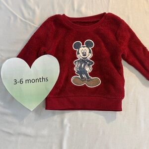 Disney baby - Burgundy Mickey Mouse Fleece/Plush Sweatshirt
